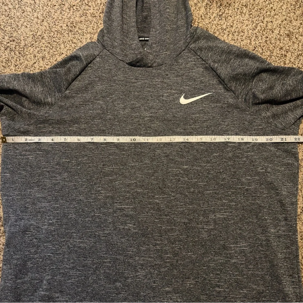 Nike Dri-Fit Gray Hooded‎ Long Sleeve Top UPF 40+ Size M